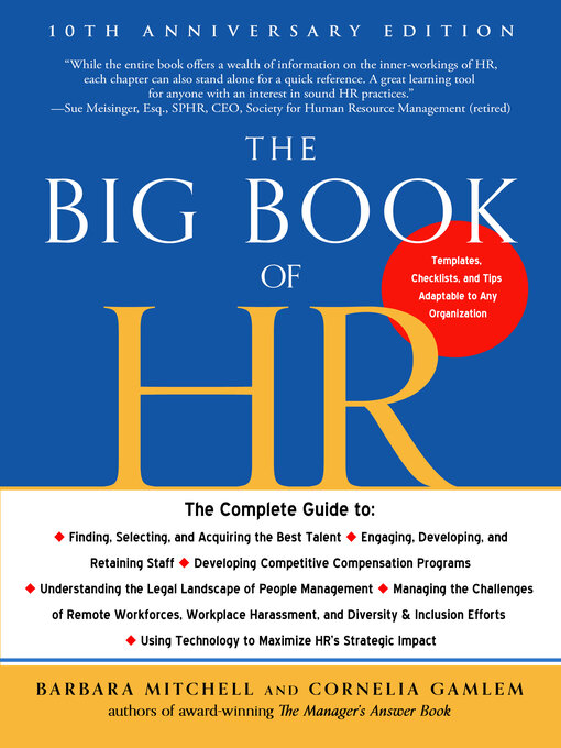 Title details for The Big Book of HR, 10th Anniversary Edition by Barbara Mitchell - Available
